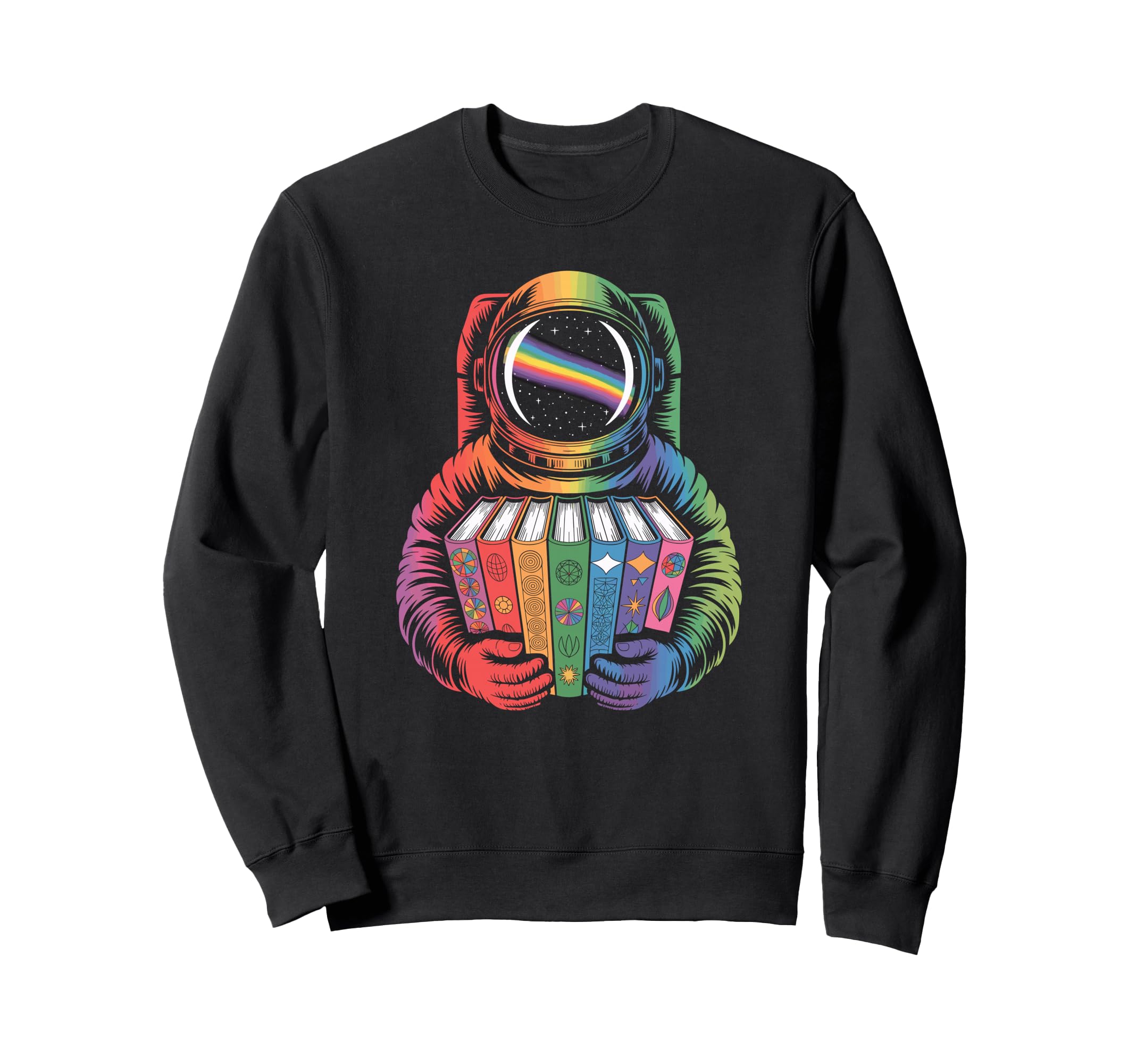 Colorful Space Bookworm Reading Sweatshirt - Novelty Apparel Men Women - T-Shirt, Sweatshirt, Hoodie