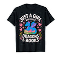 Just Who Loves Dragons And Books T-Shirt - Aesthetic Graphic Men Women - T-Shirt, Sweatshirt, Hoodie