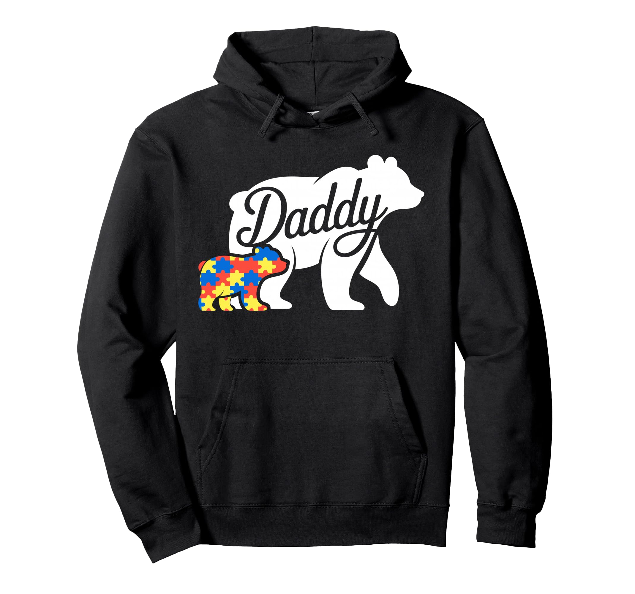 Father Autism Dad Autistic Child Daddy Hoodie - Minimalist Print for Adults - T-Shirt, Sweatshirt, Hoodie