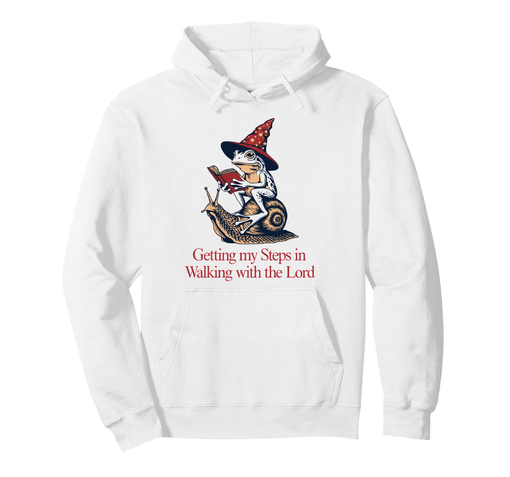 Getting My Steps Walking Lord Frog Hoodie - Trendy Graphic Men Women - T-Shirt, Sweatshirt, Hoodie
