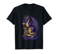 Dragon Reading Books Fantasy Lover T-Shirt - Graphic Print for Adults - T-Shirt, Sweatshirt, Hoodie