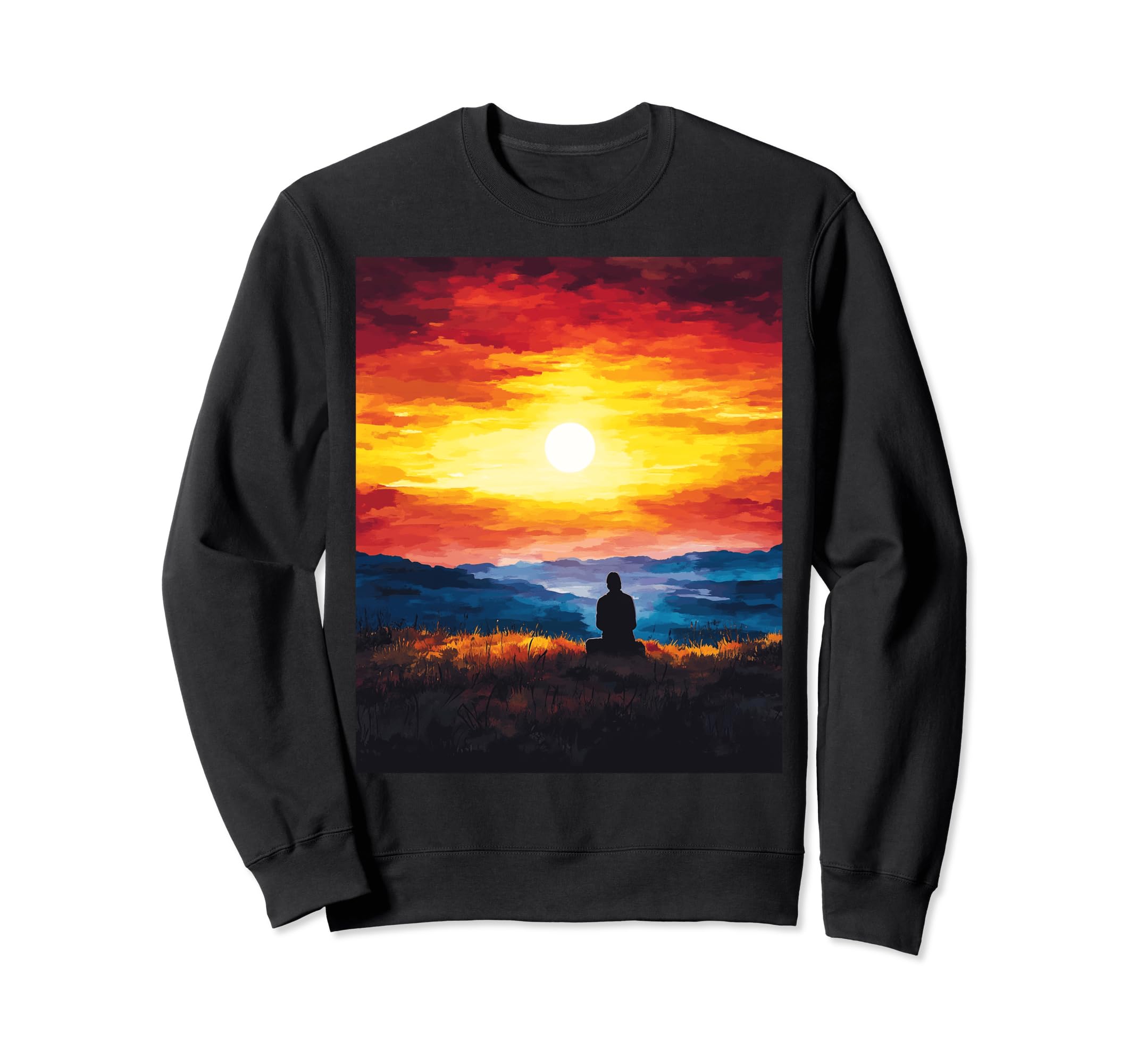 Mindful Serenity Peaceful Nature Sweatshirt - Trendy Graphic Men Women - T-Shirt, Sweatshirt, Hoodie