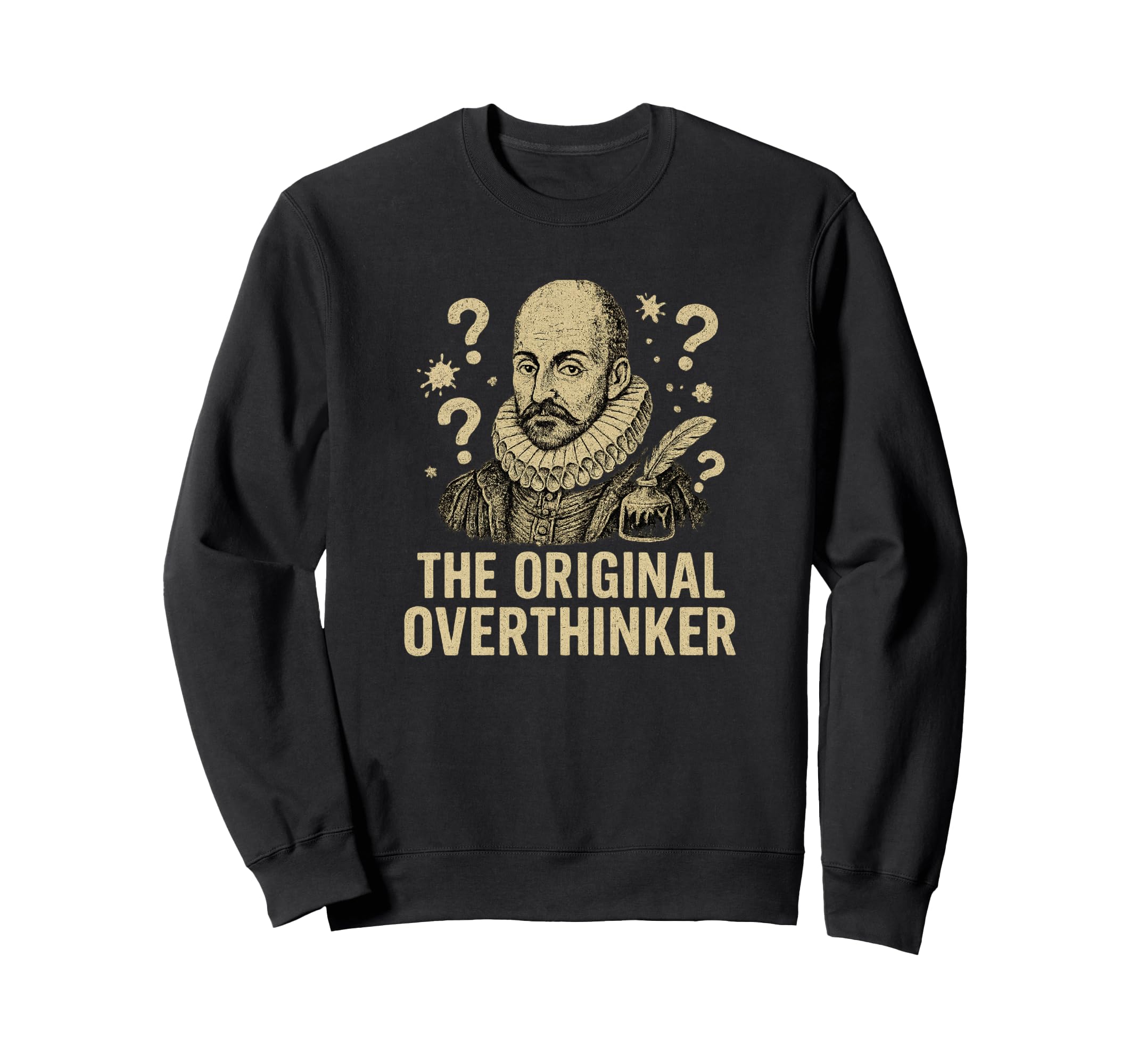 Original Overthinker Philosopher Sweatshirt - Fun Novelty Design for Adults - T-Shirt, Sweatshirt, Hoodie