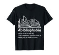 Abibliophobia Reading Bookworm T-Shirt - Aesthetic Graphic for Adults - T-Shirt, Sweatshirt, Hoodie