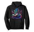 Dragon Reading Book Hoodie - Custom Art Print for Adults - T-Shirt, Sweatshirt, Hoodie