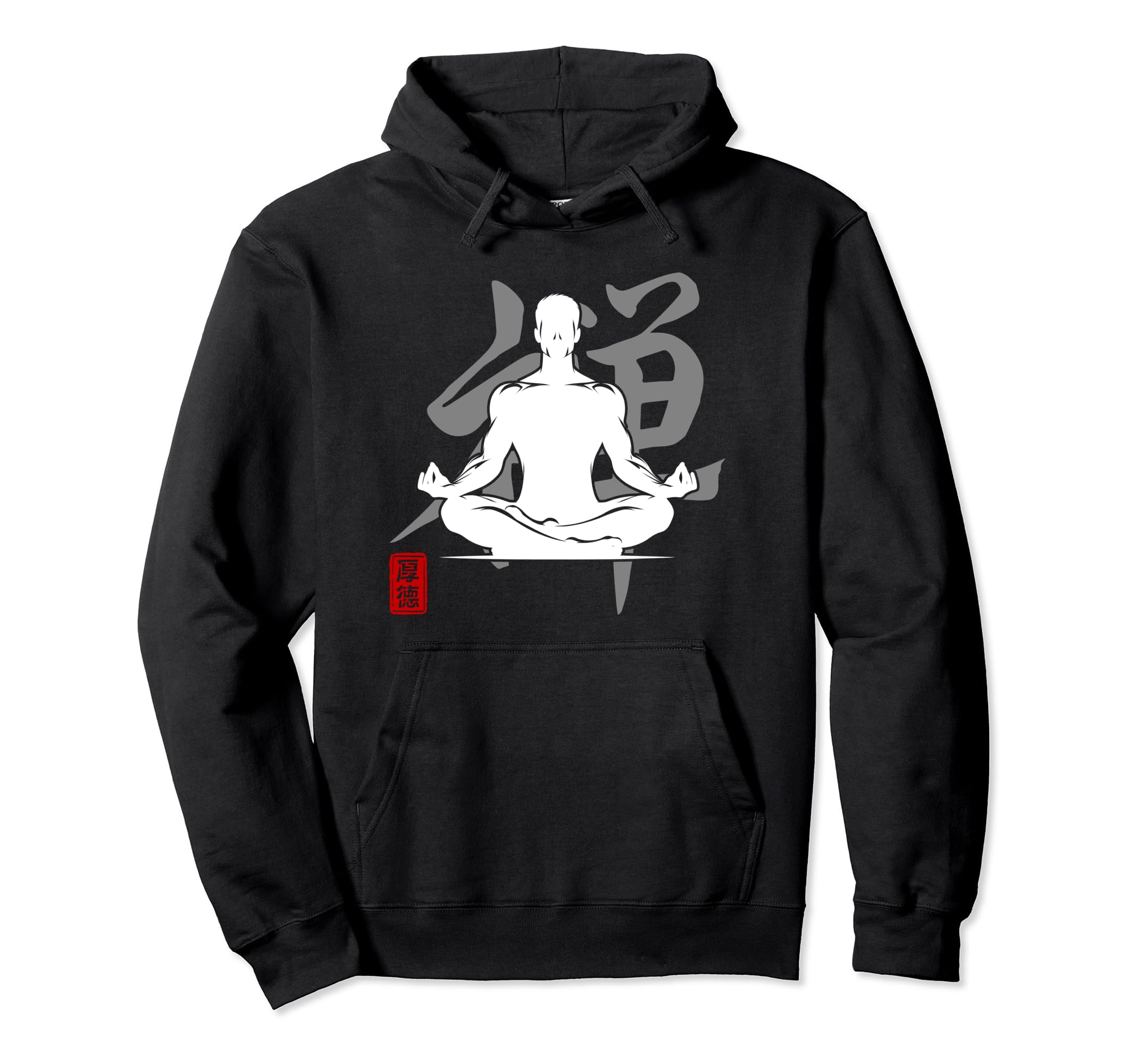 Yoga Zen Japan Kanji Art Meditation Hoodie - Aesthetic Graphic for Adults - T-Shirt, Sweatshirt, Hoodie