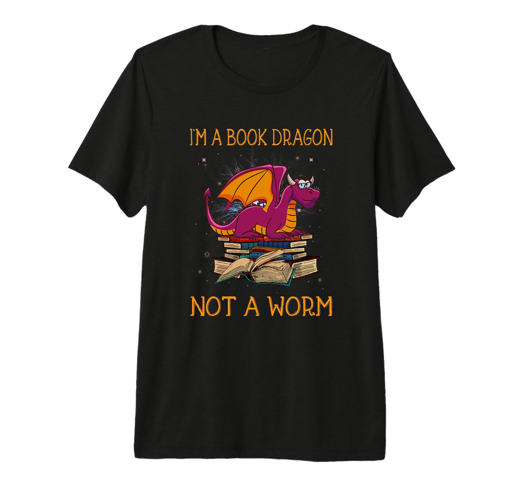 Funny Geek Dragon Reading Book T-Shirt - Aesthetic Graphic for Adults - T-Shirt, Sweatshirt, Hoodie