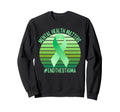 Green Ribbon Mental Health Sweatshirt - Fun Novelty Design for Adults - T-Shirt, Sweatshirt, Hoodie