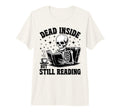 Skeleton Reading Book Coffee Dark T-Shirt - Novelty Apparel Unisex - T-Shirt, Sweatshirt, Hoodie