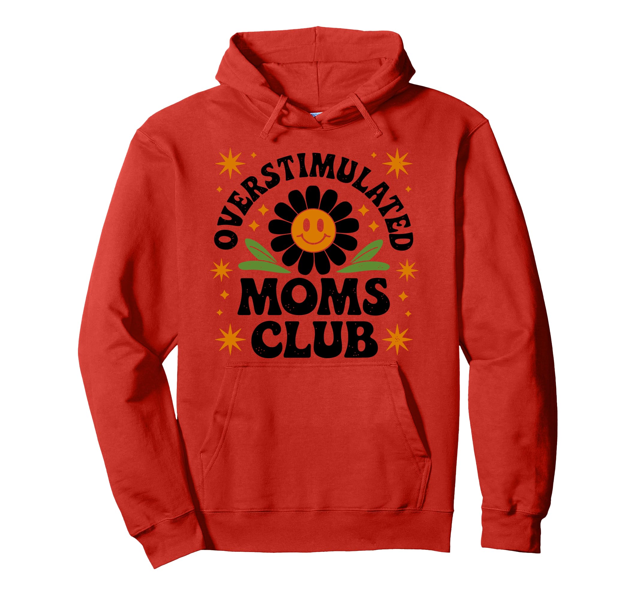 Overstimulated Moms Club Funny Mom Hoodie - Minimalist Print for Adults - T-Shirt, Sweatshirt, Hoodie