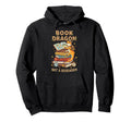 Pun Book Dragon Not Bookworm Bearded Hoodie - Trendy Graphic Men Women - T-Shirt, Sweatshirt, Hoodie