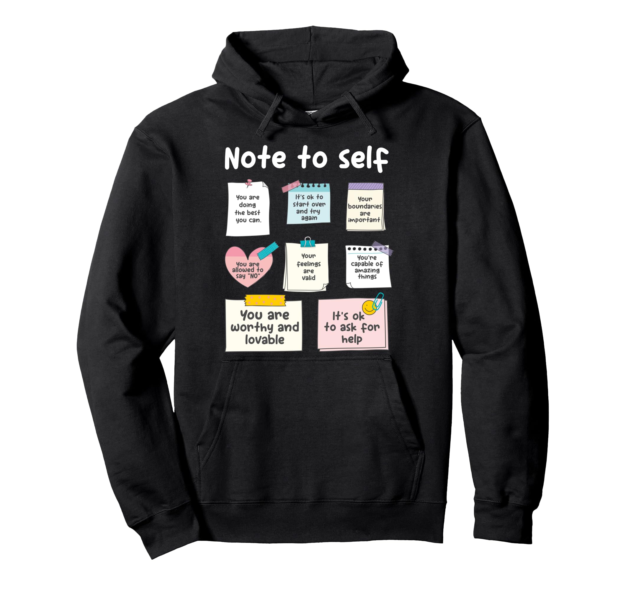 Note To Self Psychologist Hoodie - Casual Everyday Wear for Adults - T-Shirt, Sweatshirt, Hoodie