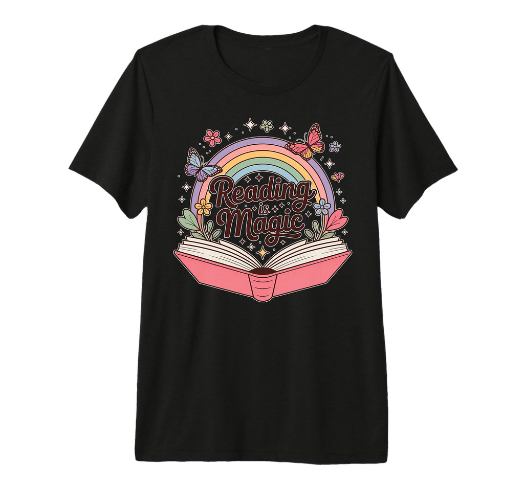 Reading Is Magic Book Lover Tri Blend T-Shirt - Trendy Graphic Unisex - T-Shirt, Sweatshirt, Hoodie