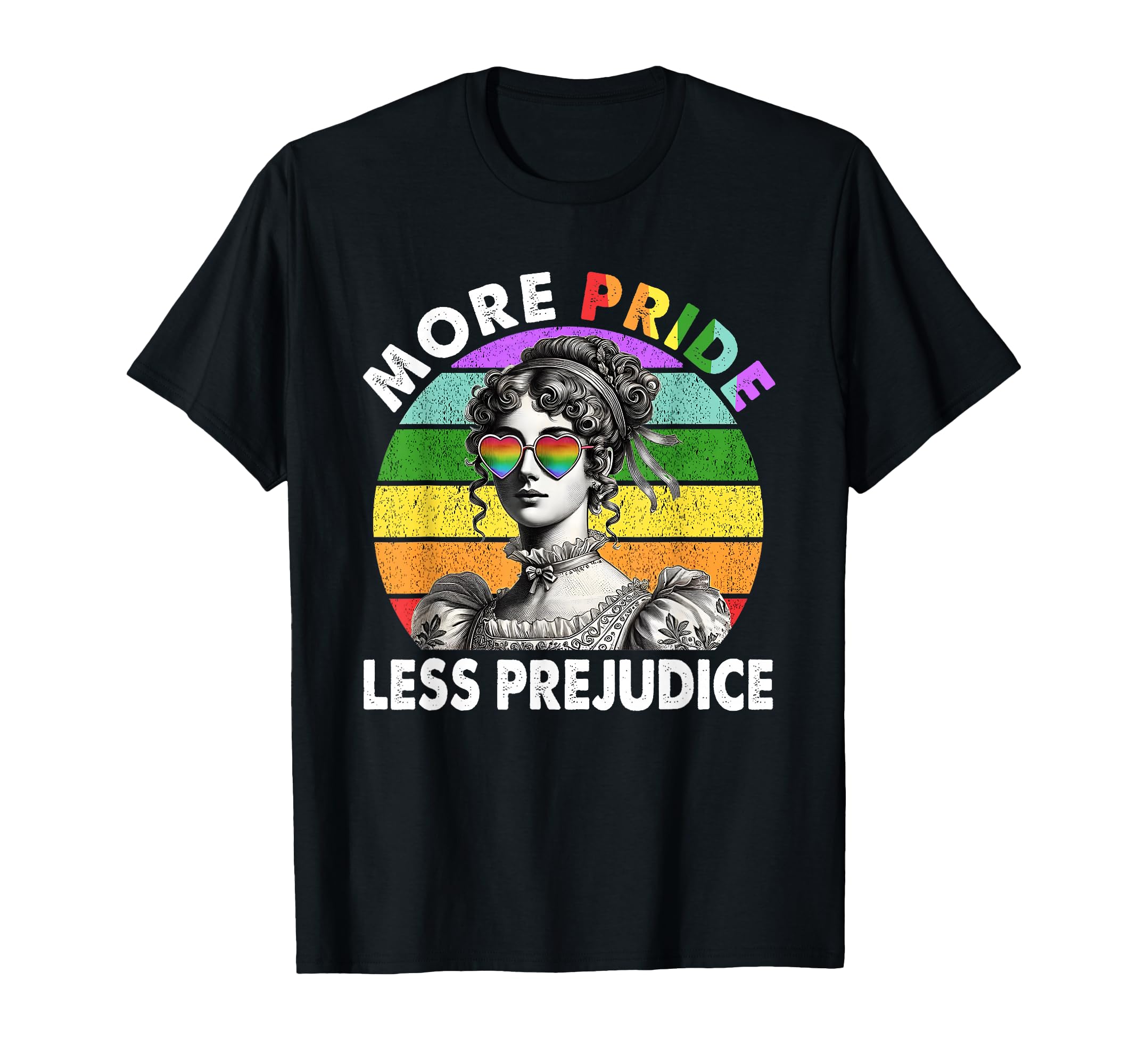 More Pride Less Prejudice Pride Month T-Shirt - Novelty Apparel Men Women - T-Shirt, Sweatshirt, Hoodie