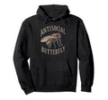 Antisocial Butterfly Goth Housefly Hoodie - Aesthetic Graphic Men Women - T-Shirt, Sweatshirt, Hoodie