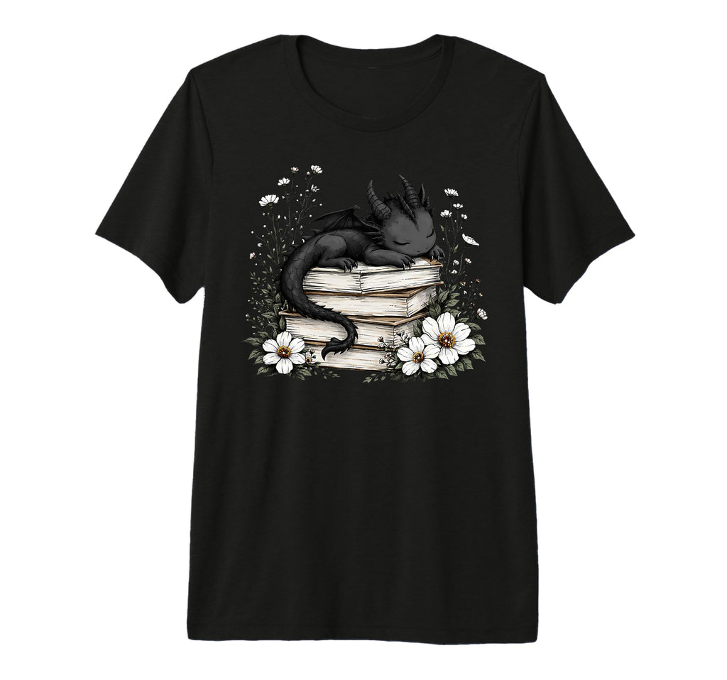 Sleeping Dragon Book Fantasy Reader T-Shirt - Streetwear Style for Adults - T-Shirt, Sweatshirt, Hoodie