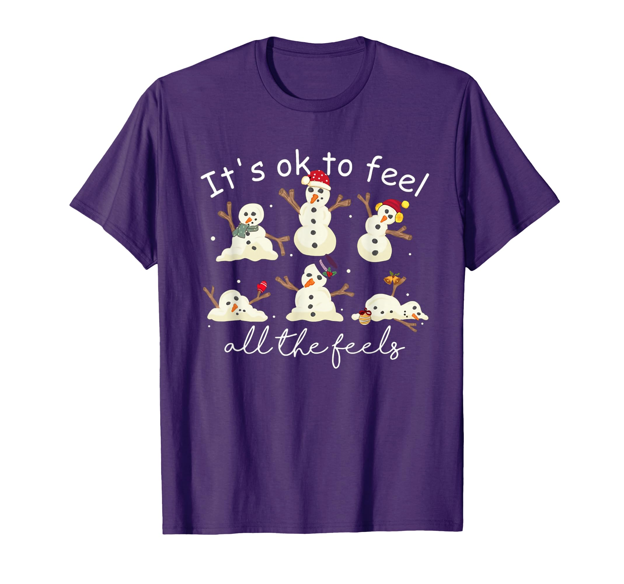 Its Ok To Feel All Feels Mental Health T-Shirt - Minimalist Print Men Women - T-Shirt, Sweatshirt, Hoodie