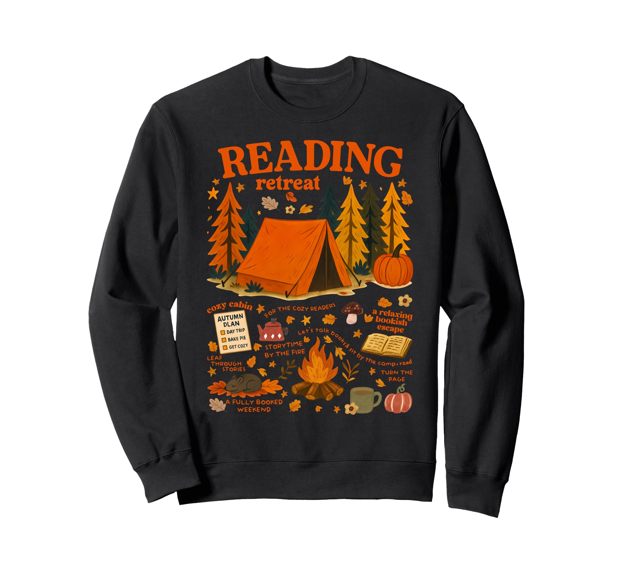 Book Lover Reading Retreat Camping Sweatshirt - Novelty Apparel for Adults - T-Shirt, Sweatshirt, Hoodie