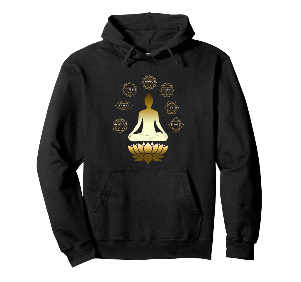 Chakras Zen Meditation Spiritual Yoga Hoodie - Novelty Apparel Men Women - T-Shirt, Sweatshirt, Hoodie