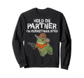 Cowboy Frog Hold Partner Im Sweatshirt - Unique Graphic Unisex - T-Shirt, Sweatshirt, Hoodie