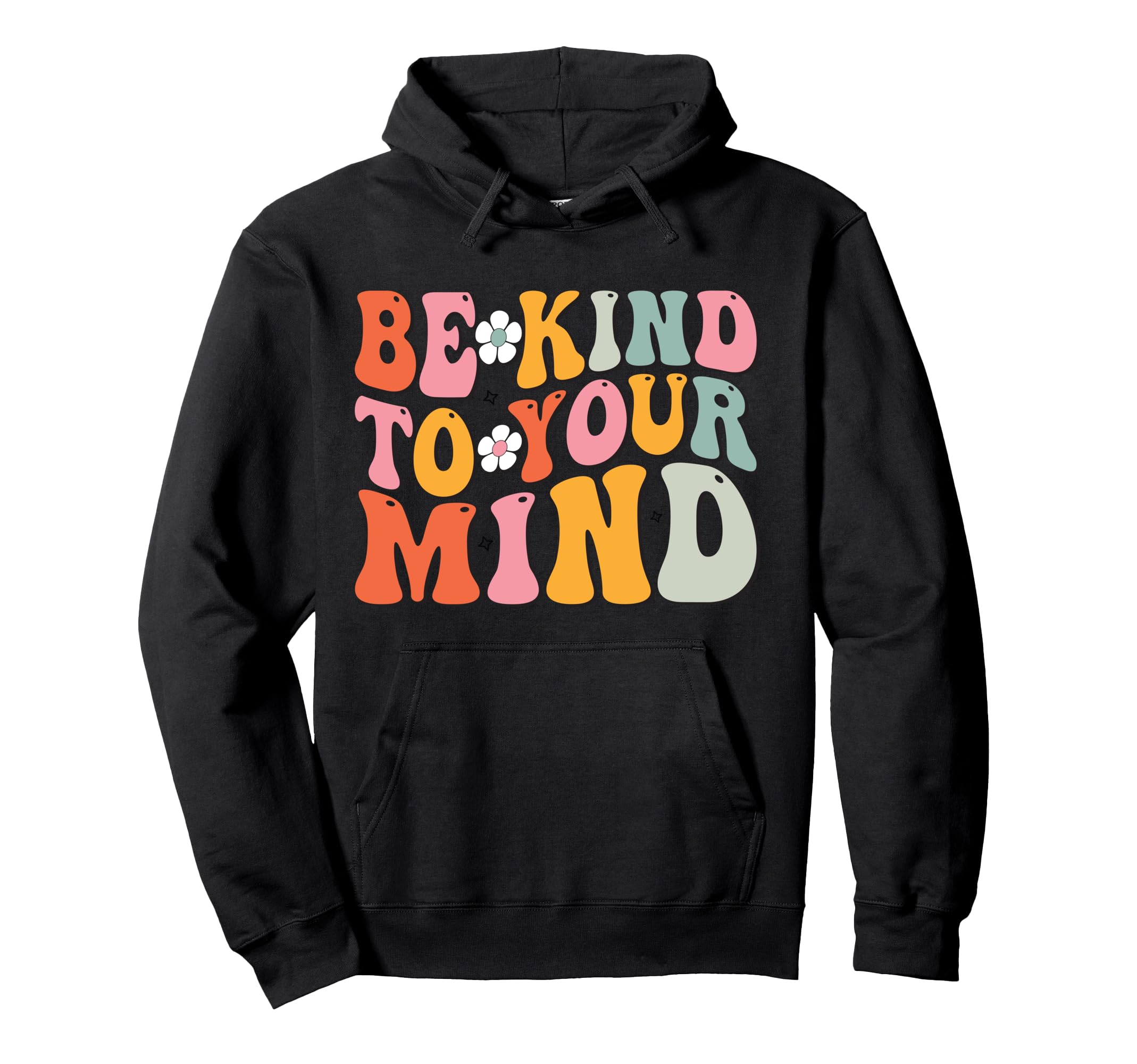 Be Kind To Your Mind Red Ribbon Hoodie - Fun Novelty Design for Adults - T-Shirt, Sweatshirt, Hoodie