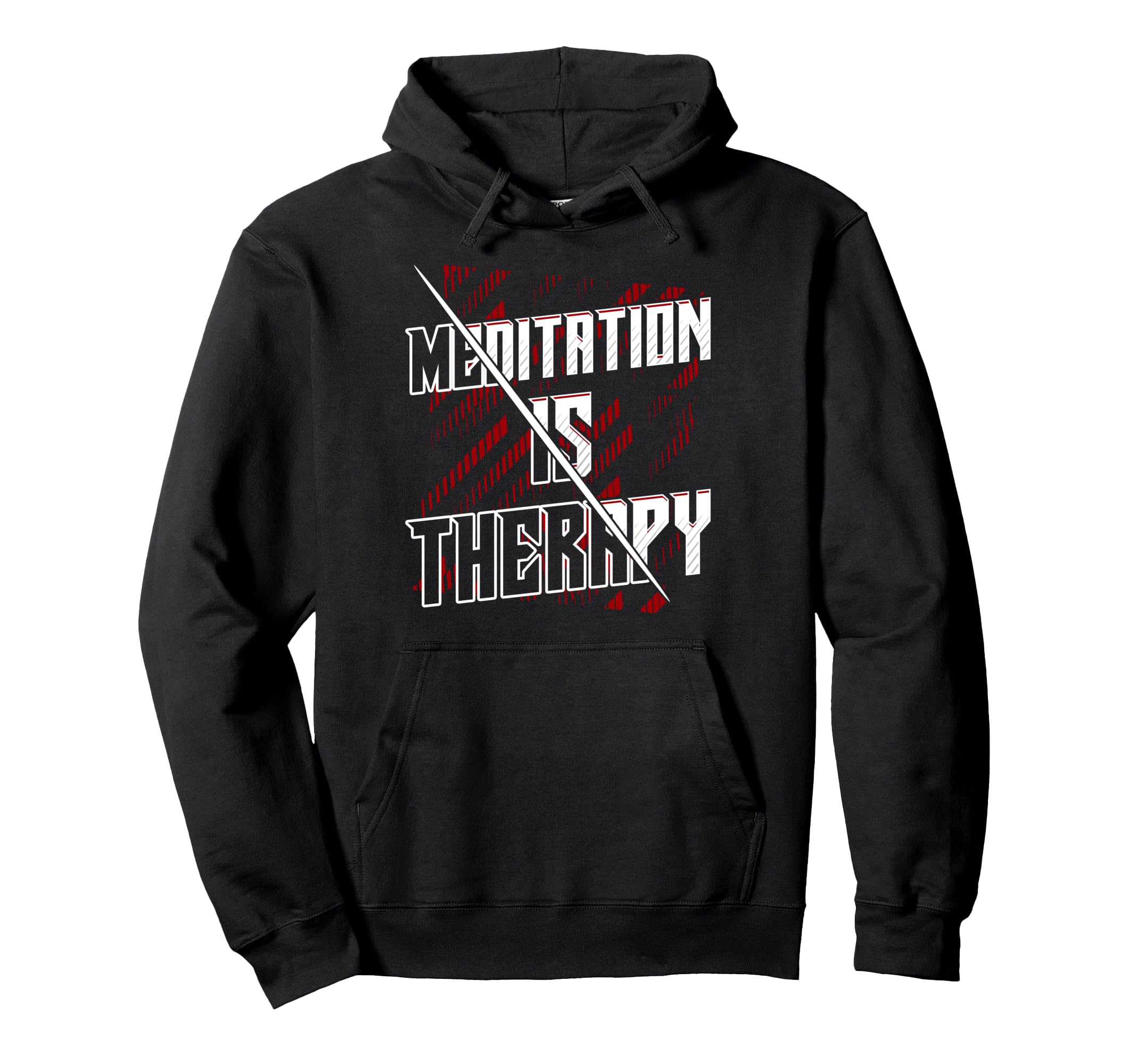 Meditation Is Therapy Mindfulness Mental Hoodie - Unique Graphic Men Women - T-Shirt, Sweatshirt, Hoodie