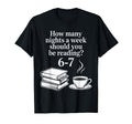 How Many Nights Book Lover Funny T-Shirt - Minimalist Print for Adults - T-Shirt, Sweatshirt, Hoodie