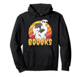 Boooooks Halloween Bookworm Ghost Hoodie - Streetwear Style Men Women - T-Shirt, Sweatshirt, Hoodie