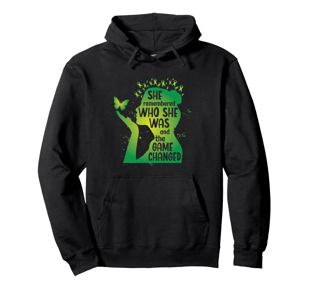 Green Awareness Ribbon Butterfly Mental Hoodie - Graphic Print Unisex - T-Shirt, Sweatshirt, Hoodie