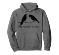 Attempted Murder Two Crows Bird Branch Hoodie - Minimalist Print Men Women - T-Shirt, Sweatshirt, Hoodie