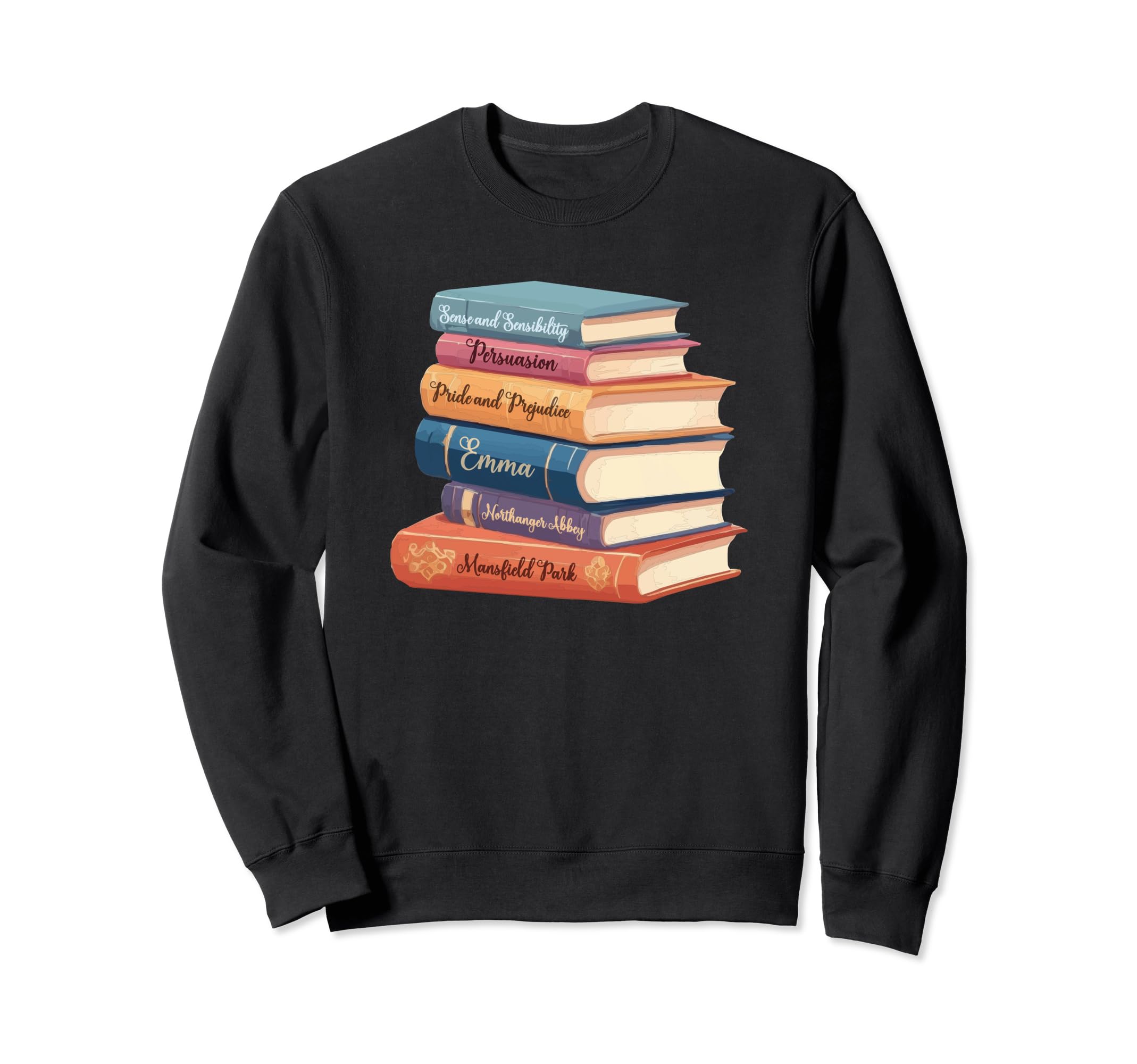 Literacy Austen Novels Romance Sweatshirt - Minimalist Print Men Women - T-Shirt, Sweatshirt, Hoodie