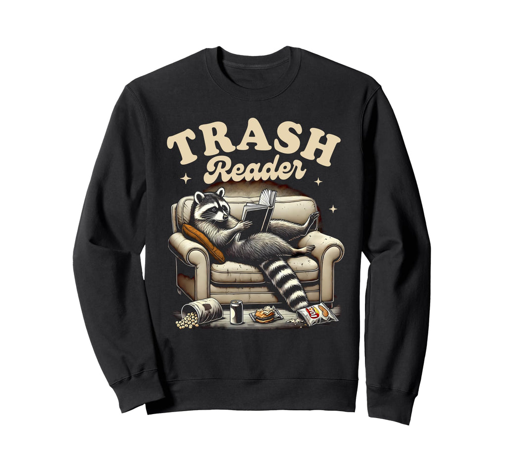 Smut Book Reader Racoon Reading Sweatshirt - Trendy Graphic Men Women - T-Shirt, Sweatshirt, Hoodie