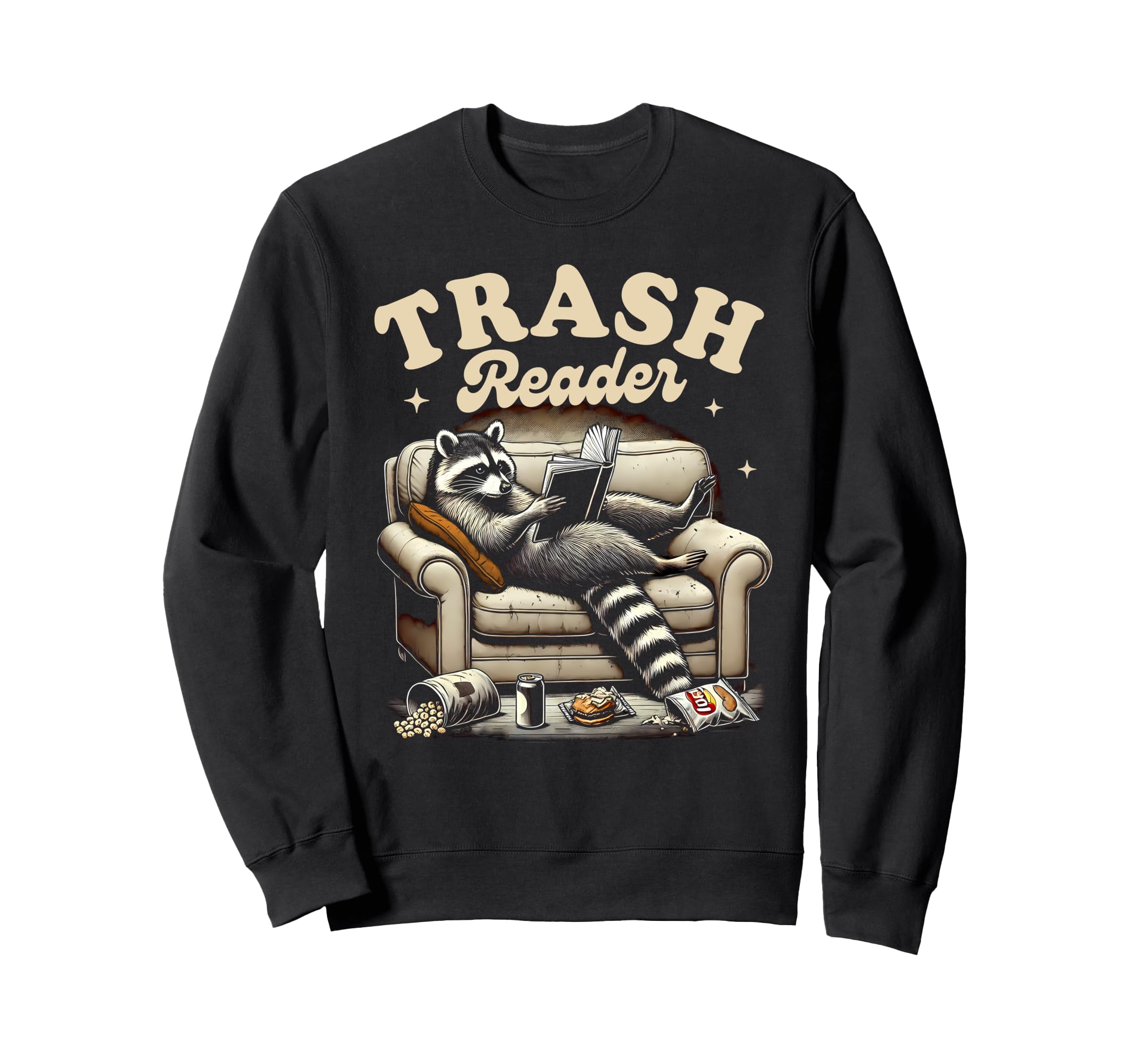 Smut Book Reader Racoon Reading Sweatshirt - Trendy Graphic Men Women - T-Shirt, Sweatshirt, Hoodie