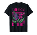Anti Social Butterfly Funny Awkward T-Shirt - Custom Art Print Unisex - T-Shirt, Sweatshirt, Hoodie