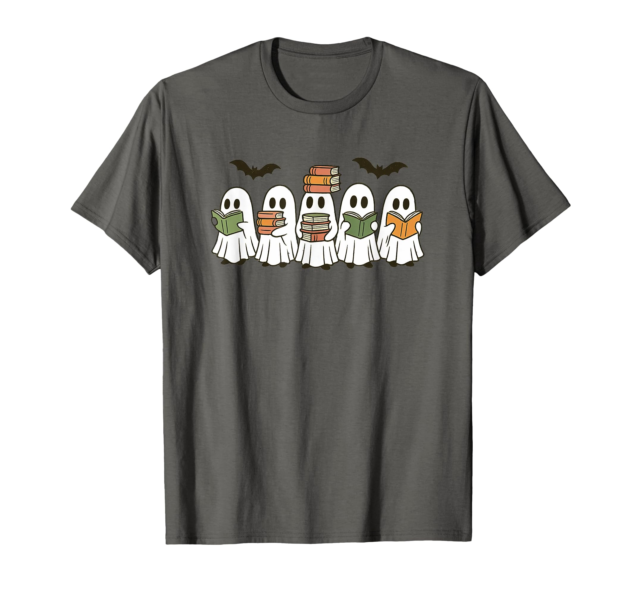 Row Ghosts Reading Halloween Book Lover T-Shirt - Unique Graphic Men Women - T-Shirt, Sweatshirt, Hoodie