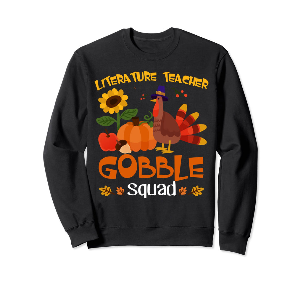 Literature Teacher Gobble Squad Sweatshirt - Trendy Graphic for Adults - T-Shirt, Sweatshirt, Hoodie