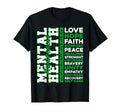 Positive Green Words Mental Health T-Shirt - Minimalist Print for Adults - T-Shirt, Sweatshirt, Hoodie