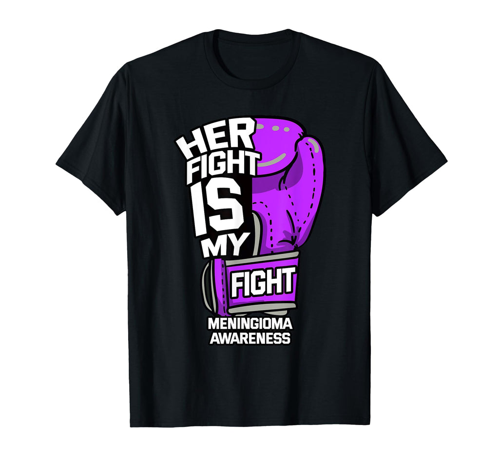Her Fight Is My Fight Meningioma T-Shirt - Novelty Apparel for Adults - T-Shirt, Sweatshirt, Hoodie