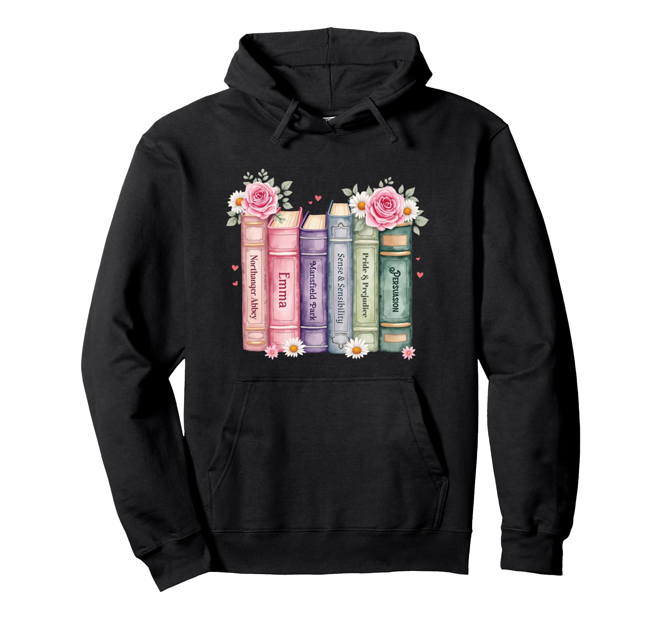 Jane Austen Book Lover Literature Hoodie - Unique Graphic Unisex - T-Shirt, Sweatshirt, Hoodie