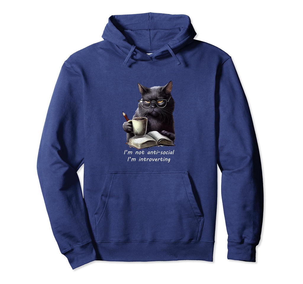 Black Cat Reading Book Im Hoodie - Casual Everyday Wear Men Women - T-Shirt, Sweatshirt, Hoodie