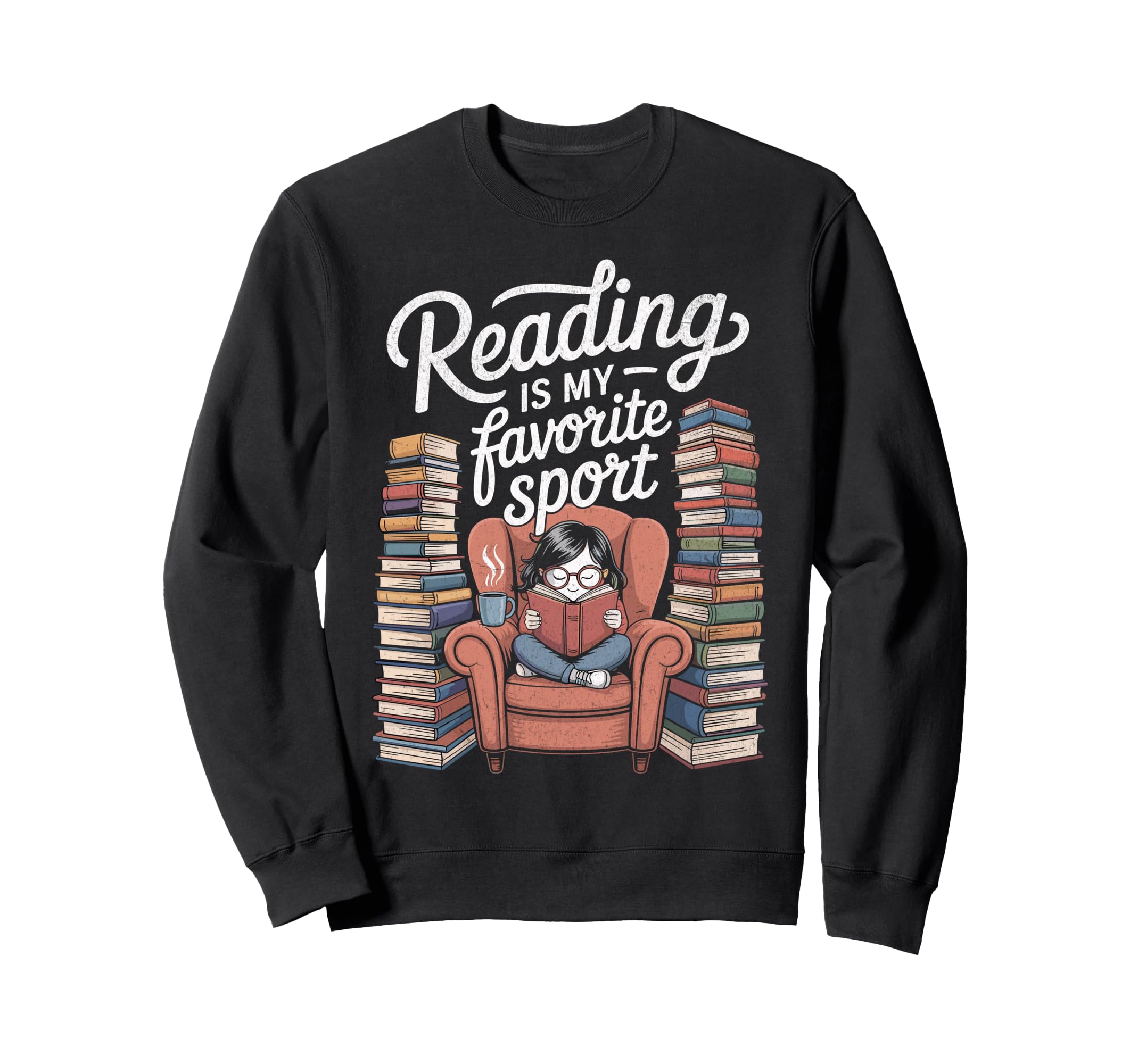 Reading Is My Favorite Sport Book Sweatshirt - Aesthetic Graphic Men Women - T-Shirt, Sweatshirt, Hoodie