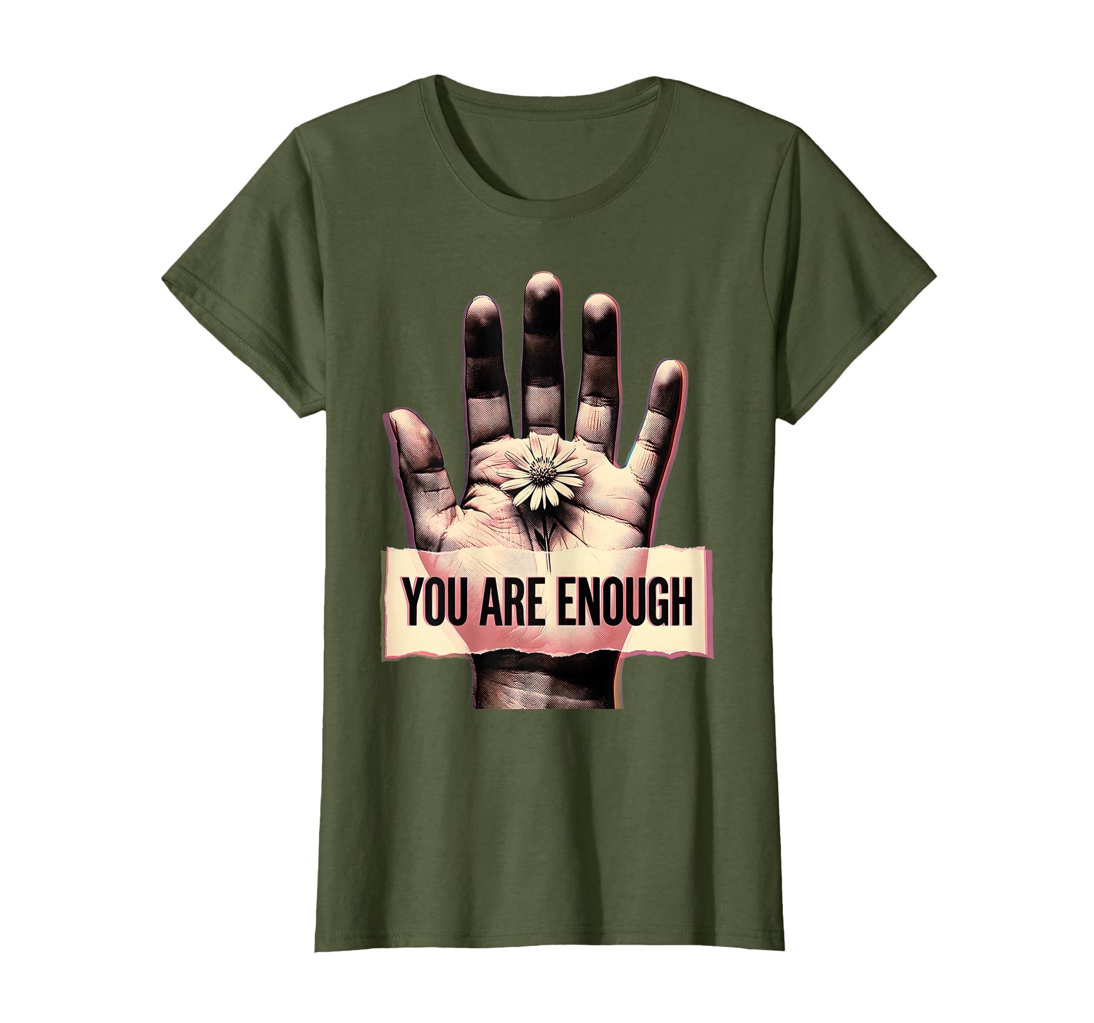 You Are Enough Mental Health Awareness T-Shirt - Custom Art Print Men Women - T-Shirt, Sweatshirt, Hoodie