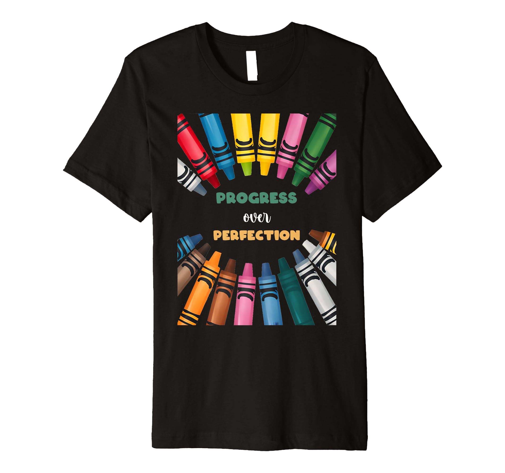 Progress Over Perfection Teacher T-Shirt - Aesthetic Graphic for Adults - T-Shirt, Sweatshirt, Hoodie