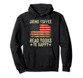 Funny Mom American Flag Drink Hoodie - Casual Everyday Wear for Adults - T-Shirt, Sweatshirt, Hoodie