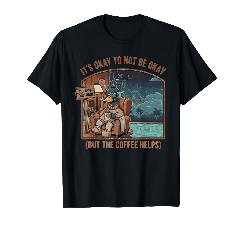 Its Okay To Not Be Ok Funny Coffee T-Shirt - Streetwear Style Men Women - T-Shirt, Sweatshirt, Hoodie