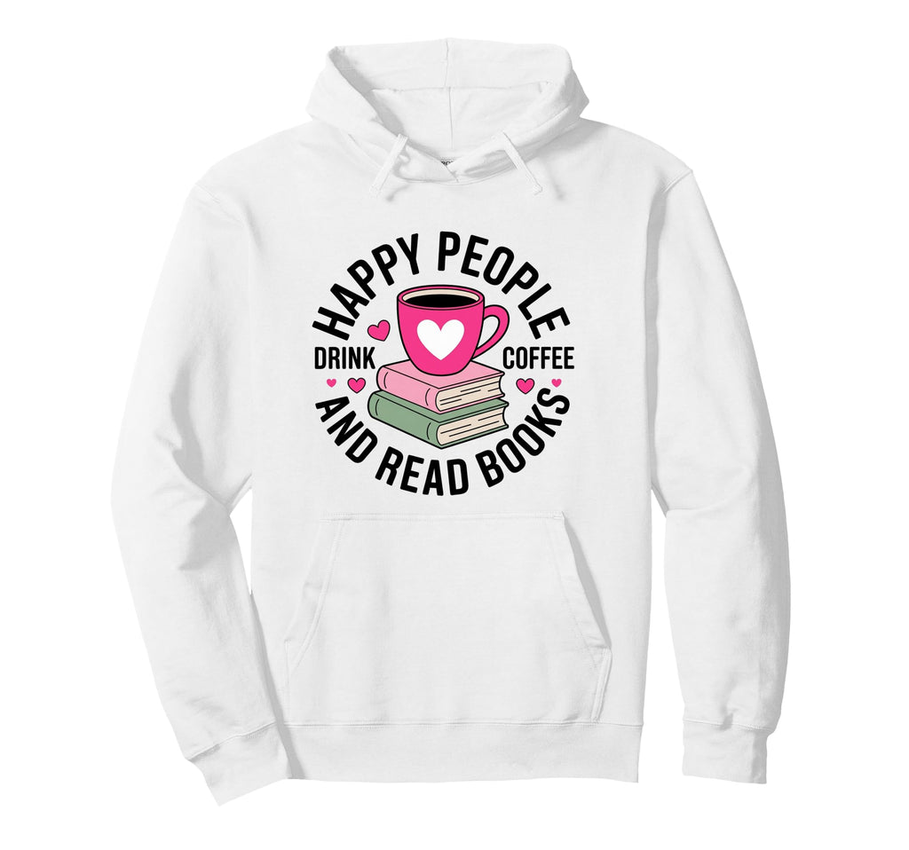 Coffee Addict Book Lover Reading Hoodie - Unique Graphic for Adults - T-Shirt, Sweatshirt, Hoodie