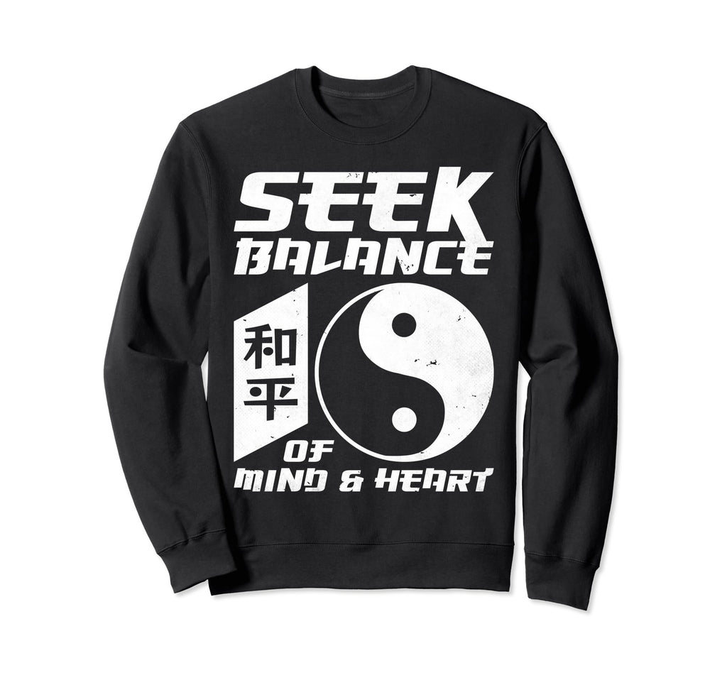 Yin Yang Seek Balance Mind Heart Sweatshirt - Aesthetic Graphic Unisex - T-Shirt, Sweatshirt, Hoodie