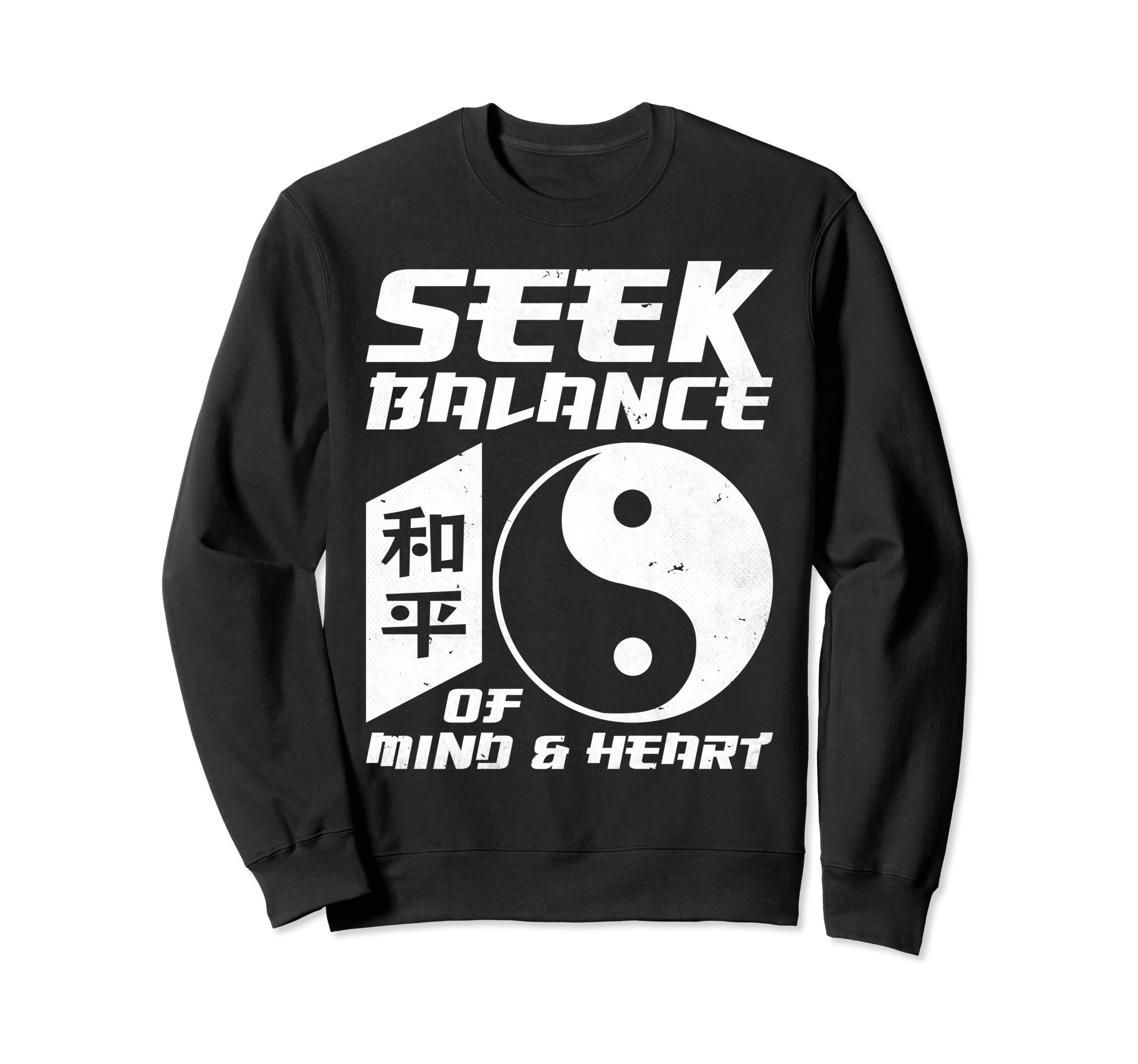 Yin Yang Seek Balance Mind Heart Sweatshirt - Aesthetic Graphic Unisex - T-Shirt, Sweatshirt, Hoodie