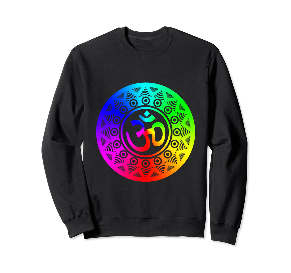 Om Symbol Colorful Mandala Geometry Sweatshirt - Novelty Apparel Unisex - T-Shirt, Sweatshirt, Hoodie