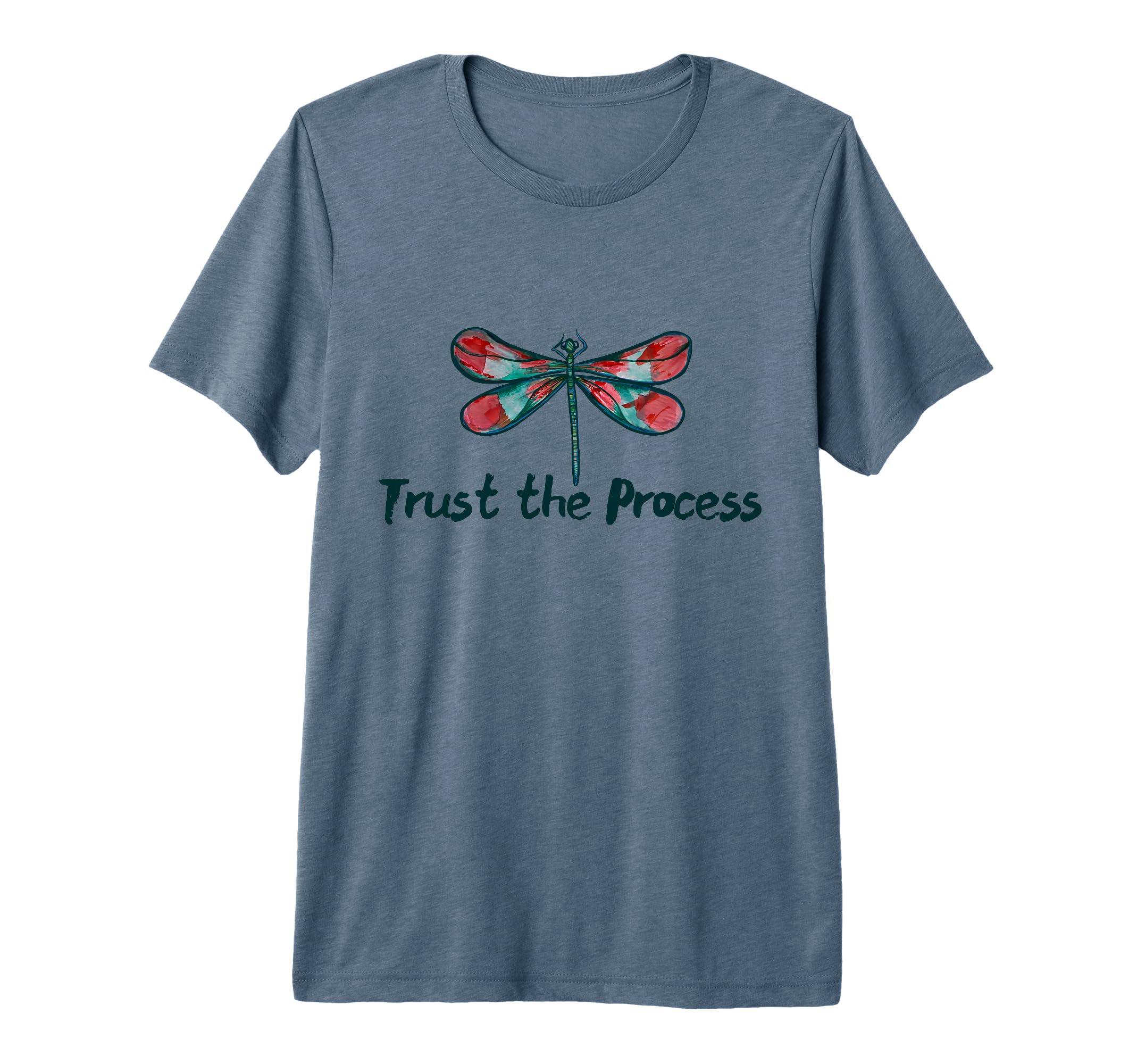 Trust Process Dragonfly Tri Blend T-Shirt - Trendy Graphic for Adults - T-Shirt, Sweatshirt, Hoodie